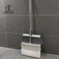 Vertical Standing Design Household Cleaning Broom & Dustpan Set Dustpan Folding Broom with Bristle Broom Head Plastic Handle