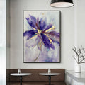 Abstract Wall Art Flower Purple Color Canvas Wall Paintings Decorative Oil Painting