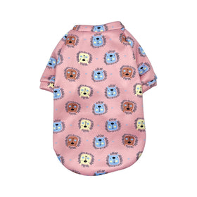 Cute Pink Lion Outdoor Clothes Coral Fleece Sweater Cat Pet Thickening Pet Clothes
