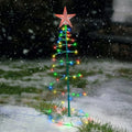 Wholesale Hot Selling Solar Christmas Tree With 8 Modes of Forged Iron Floor Lamps for Christmas Courtyard Decoration