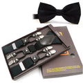 Factory Custom EUR and USA Adult Six-clip Men's Y-Back Polyester + Elastic Comfortable Suit Elastic Suspenders Straps