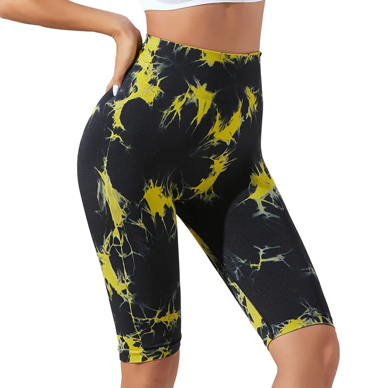 Women's High-waisted Hip Lift Running Exercise Tight Abdominal Five-minute Cycling Pants Yoga Shorts