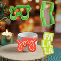 Christmas Stacked Blocks Fondant Biscuit Dough Clay Cutter Mold Cookie Cutter and Cookie Decorating for Royal Icing