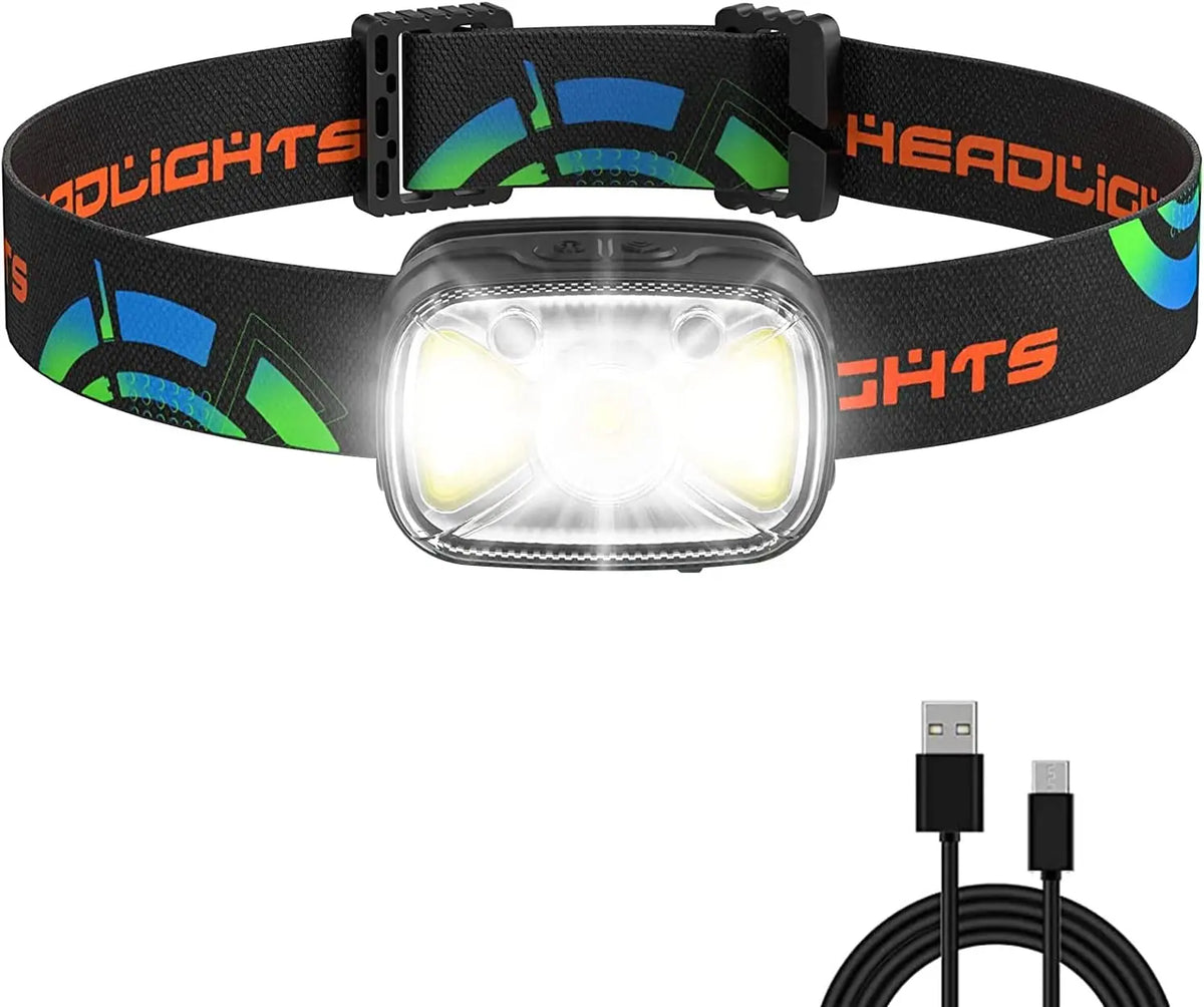 1000 lumen super bright wireless emergency rotatable usb rechargeable cob motion sensor lamp led headlamp sensor headlight