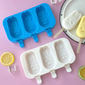 New Design Wholesale Food Grade Rabbit Shape Silicone Ice Cream Mold Homemade Cartoon Popsicle Silicone Mold