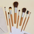 Dongmei Professional 8-Piece Makeup Brush Set with Synthetic Hair and Bamboo Handle for Face Concealer Lips & Eye