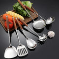 Wholesale New Product 304 Stainless Steel Spatula Pear Wood Handle Kitchenware Set High-end Kitchen Utensils Gifts for Friends