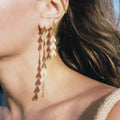 New Arrival Jewelry 18K PVD Gold Plated Earring Stainless Steel Water Drop High Polish Long Triangle Dangle Earrings