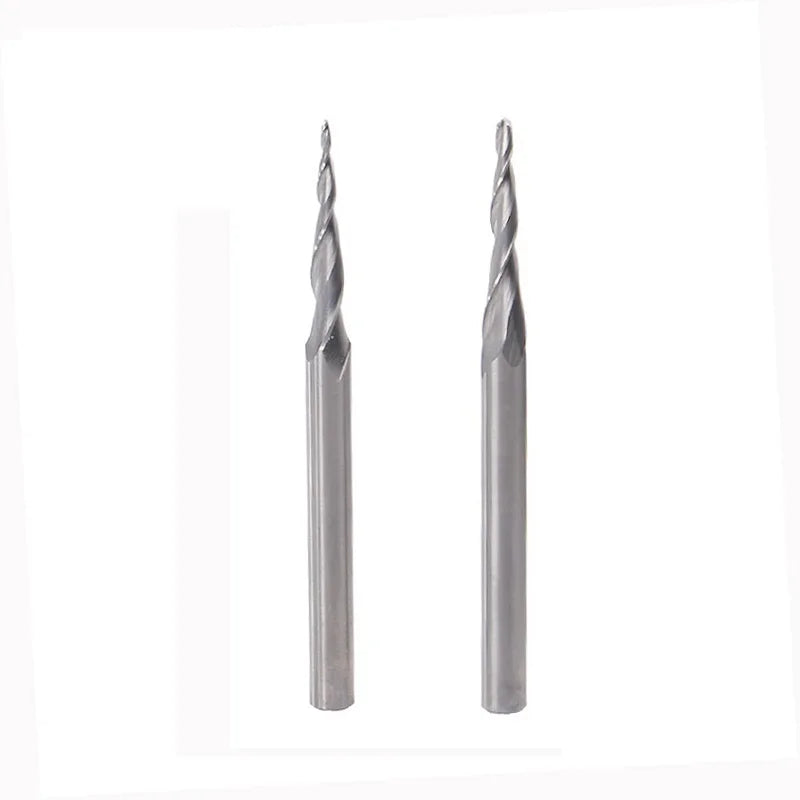 Yasen 4~2mm Shank Diameter CNC Carbide Tapered Ball Nose End Mill for Woodworking
