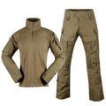 G3P Men's Tactical Frog Shirt Long Sleeve for Outdoor Sport Uniform Shirt Frogman Set Tactical Pant Camouflage Suit
