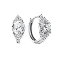S925 Silver 1 Carat Moissanite Earring Buckle Earrings for Women Simple and Stylish for Daily Wear