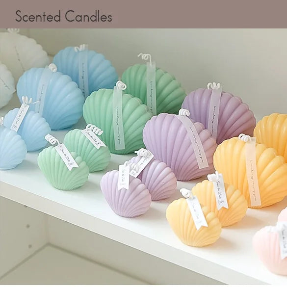In Bulk Home Decor Paraffin Wax Aroma Art Sea Shell Shape Scents Candle for Wedding Gift