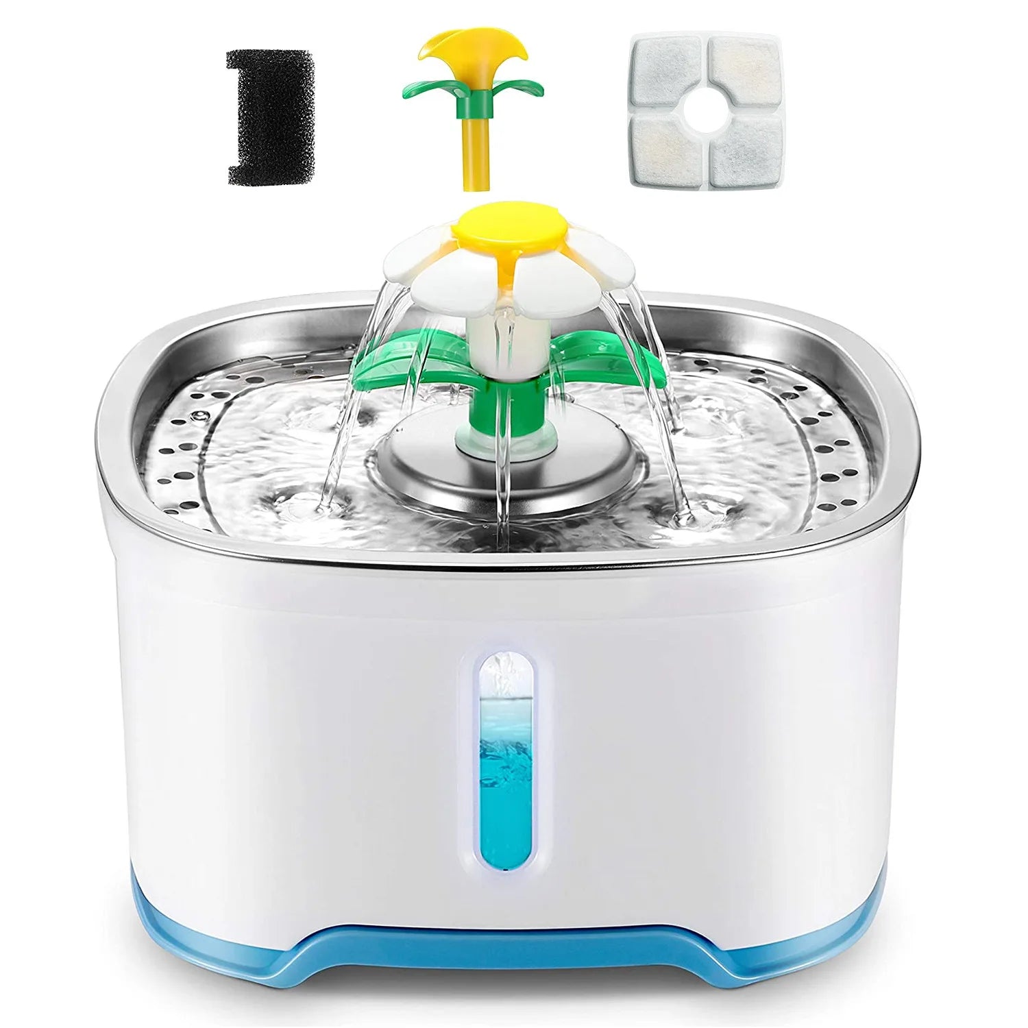 New Product Stainless Steel Pet Bowls Drinking Electric Usb Water Feeder Pet Water Fountain Automatic Smart Pet Charge Feeder