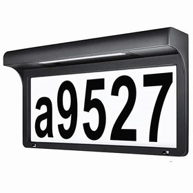 House Number Address Sign LED Solar Light Outdoor Door Plate Wall Light Metal Plaque for Home Garden Yard Hotel Dropshipping