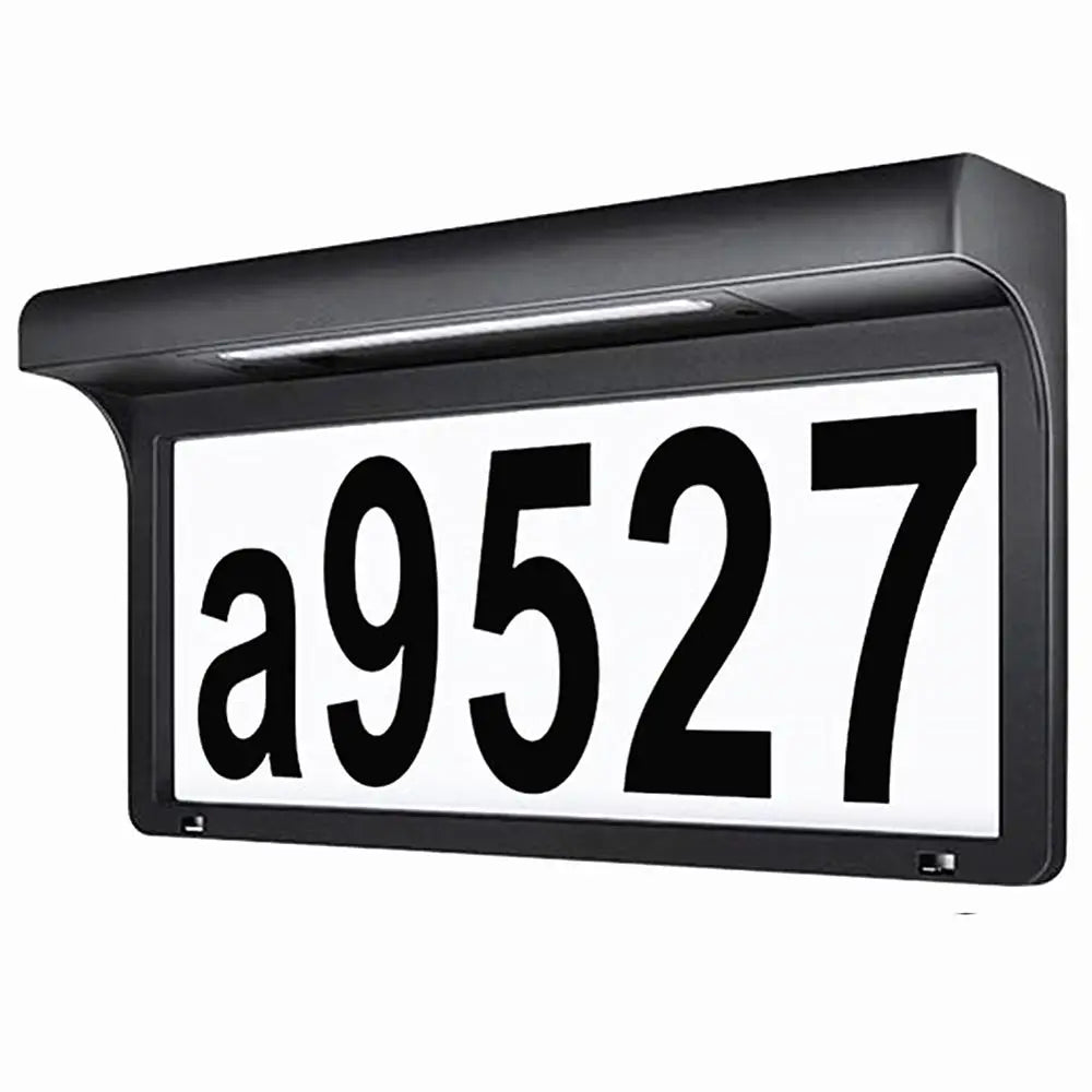 House Number Address Sign LED Solar Light Outdoor Door Plate Wall Light Metal Plaque for Home Garden Yard Hotel Dropshipping