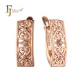 FJ Fallon Fashion Jewelry Earrings Plated in 585 Rose Gold Brass Based