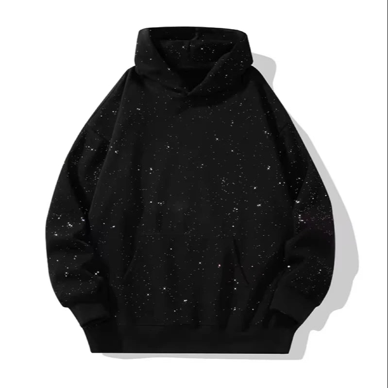 Custom Puff Printing Oversized Hoodie Men Vintage Starring Sky Zipper Hoodies Men Unisex Hoodies Men Streetwear