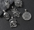 Casting Skull Skeleton Animal Punk Pvd Stainless Steel Waterproof Fashion Jewelry Accessories for Men Man Wholesale