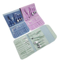 16pcs Multi-function Nail Clippers Set Facial Remover Tool with Pu Leather case