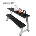 Wholesale Commercial Steel Gym Fitness Equipment 2 Layers Dumbbell Kettlebell Storage Rack MegaBDM