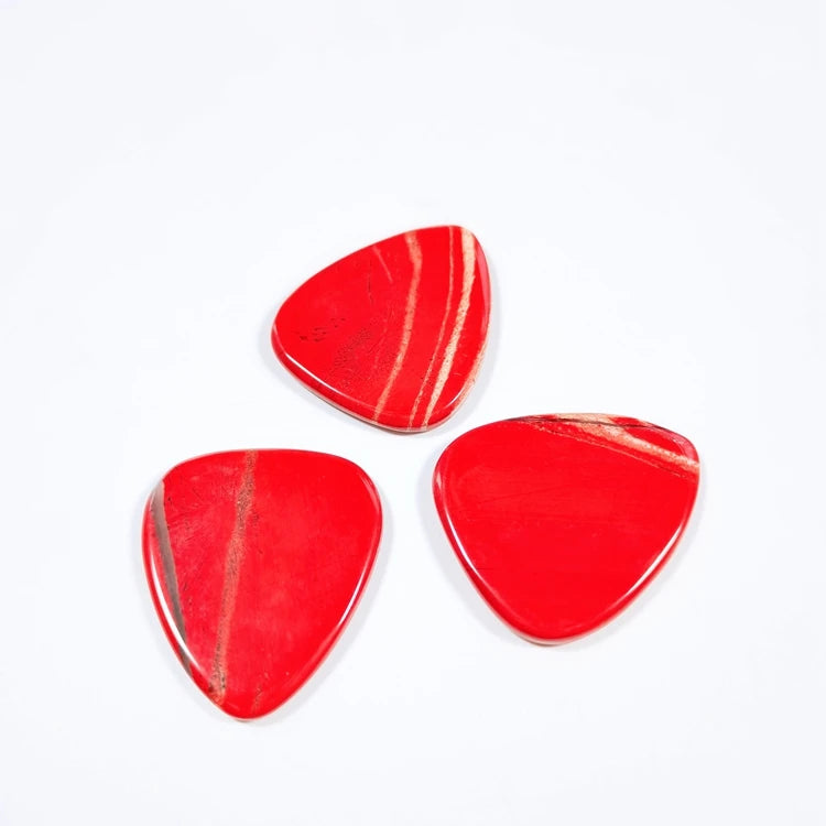 Huiying OEM Wholesale High Quality Red Jasper Guitar Picks For Guitar Plectrum