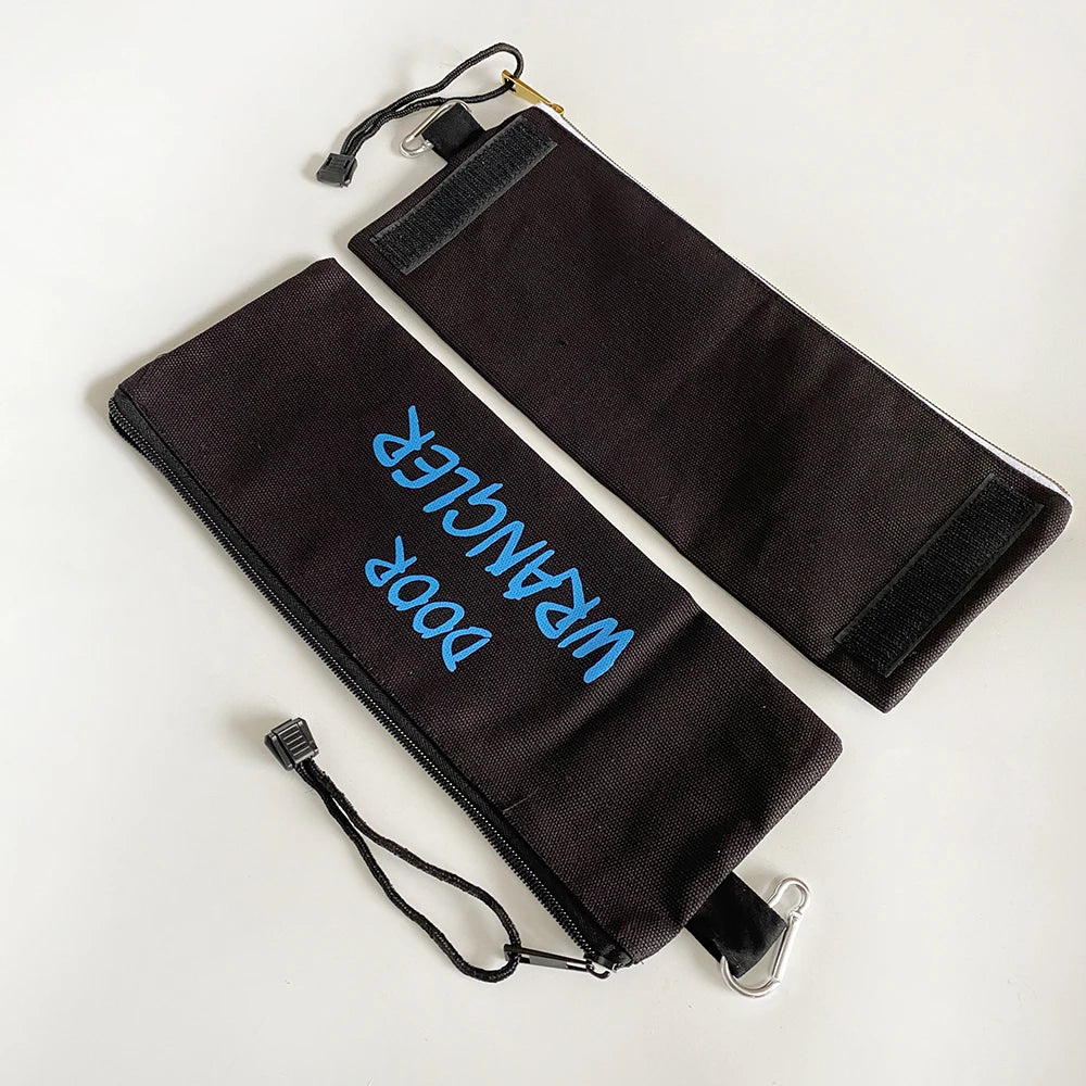 Eco-Friendly Reusable Canvas Zipper Makeup Bag Large Fashionable Hardware Tools Storage Pouch with Handle for Cosmetic Gifts