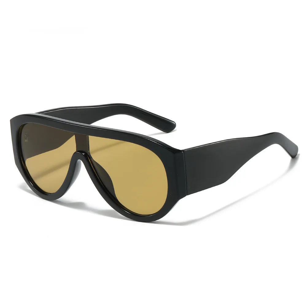 XY89181 Vintage Custom One Piece Lens Eyewear UV400 Protection Wholesale Supplier Flat Top Fashion Sunglasses for Men
