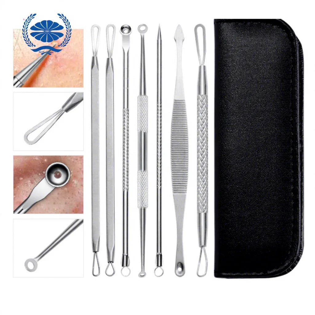 2025 Safebond Stainless Steel Silver Face Acne Removal Tool Kit Pimple Extractor CE Certified Beauty Personal Feminine Hygiene