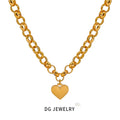 New Ins Simple Everything Smooth love Pendant Stainless Steel Bracelet OT Buckle  Charm Jewelry Necklace