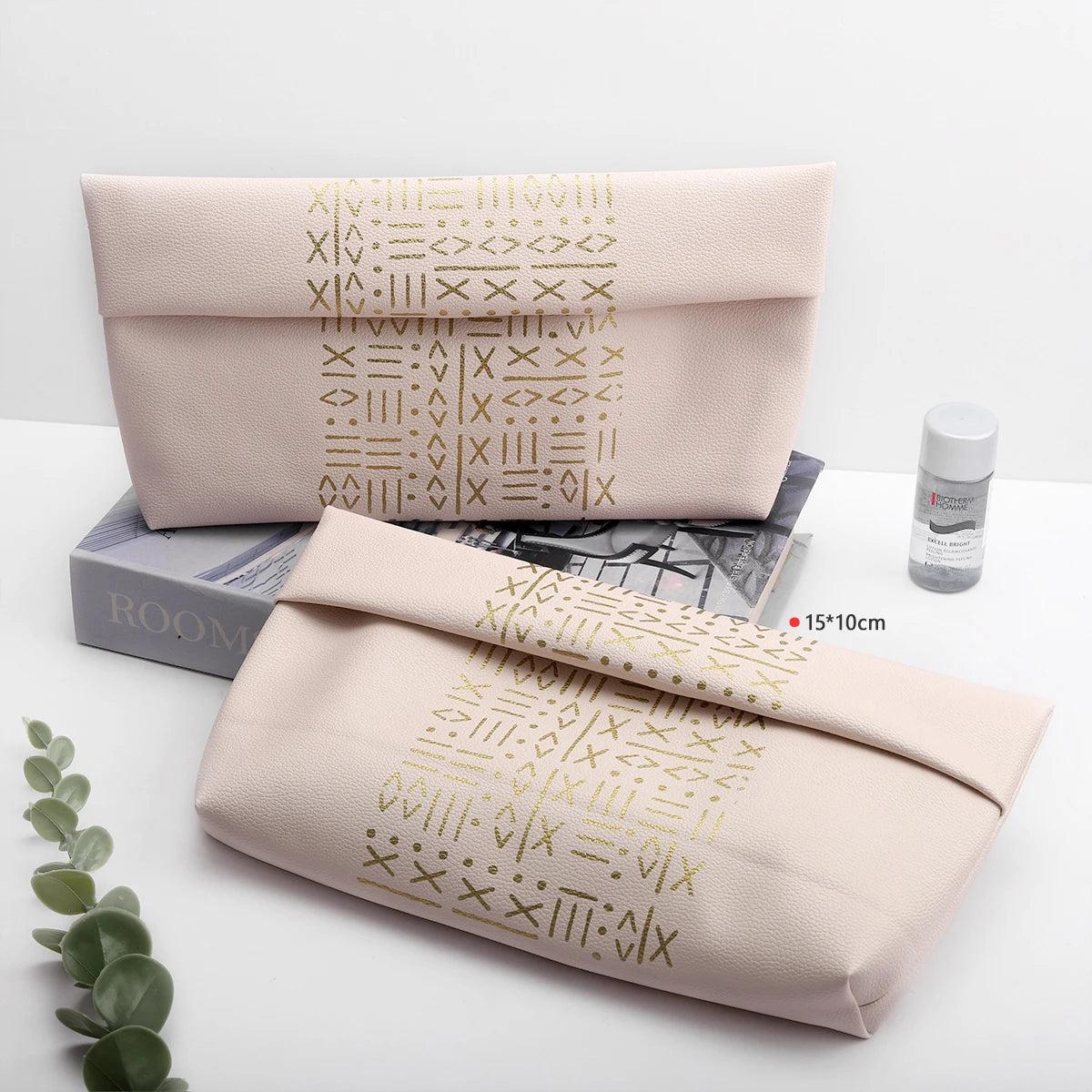 Luxury Custom Waterproof Cosmetic Dust Envelope Leather Pouch With Logo Eco Friendly Gift Jewelry Bag