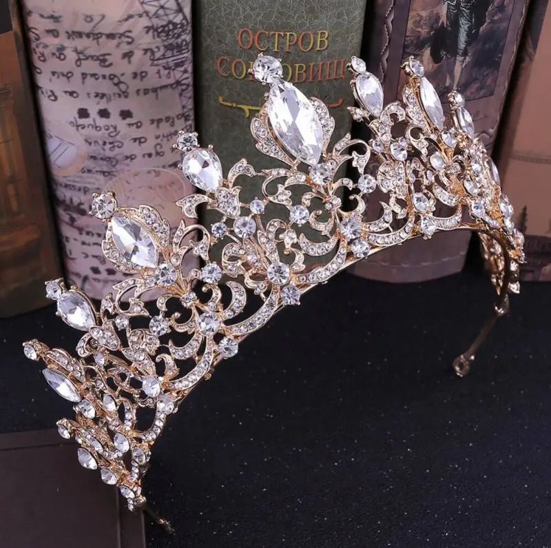 Wholesale Alloy Rhinestone Hair Accessories Crystal Headpiece Tiara Crown for Girls Children Weddings Bridal Events
