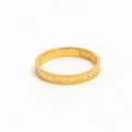 Joolim Jewelry Wholesale 18K Gold Plated Vintage Flower Pattern Stainless Steel Band Ring for Women Statement Gold Ring