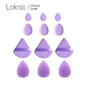 Lalasis Mini Macarone Puff Makeup Sponge Egg Flocking Powder Puff Set Private Label Makeup Egg Set