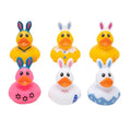 Cute Squirting Water Easter Rubber Ducks with Custom Color for Birthday Party Decoration and Car Swimming Bath Toys