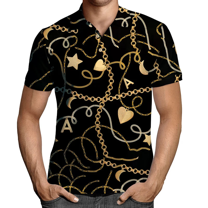 2025 New Arrival High-End Hawaiian Vintage Retro Design Short Men's Shirt Personalized Camisa Hawaiana