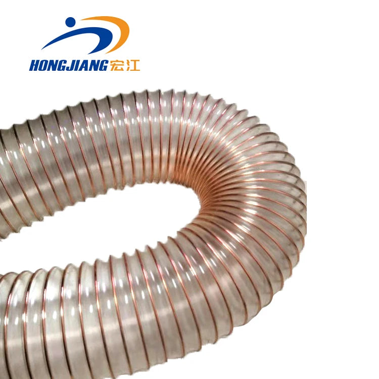 Steel Wire Reinforced Flexible Polyurethane Air PU Duct Spiral Hose for Ventilation for Plastic Tubes
