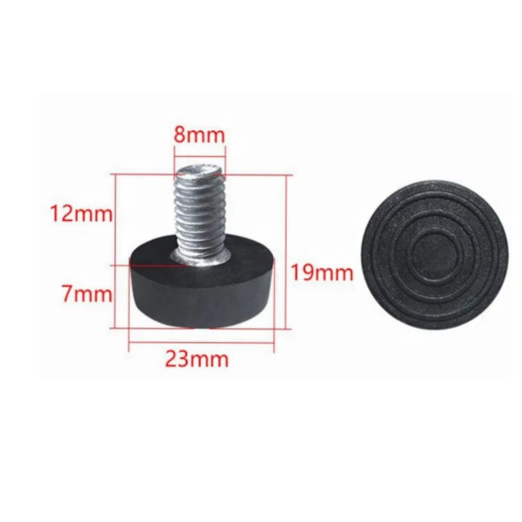 M8 Furniture Glide Cabinet Metal Screw Plastic Base Adjustable Height Leg Nonslip Leveling Feet