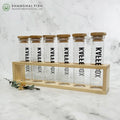 Borosilicate Glass Tube with Bamboo Wood Cap Bamboo Lid