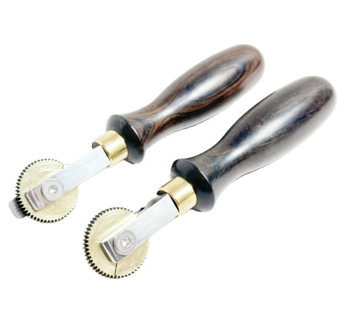 Leather Craft Shoemaker Cobbler Thread Knurling Embossing Press Rolling Wheel Tool Sole Heel Decorative