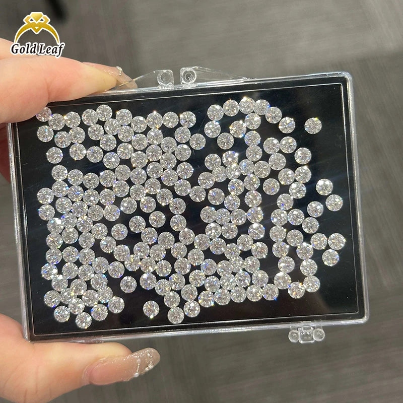 Goldleaf Wholesale CVD HPHT Lab Diamond Round Cut Melee Diamond Small Size 0.7mm-3.0mm DEF VVS-VS Loose Lab Grown Diamond