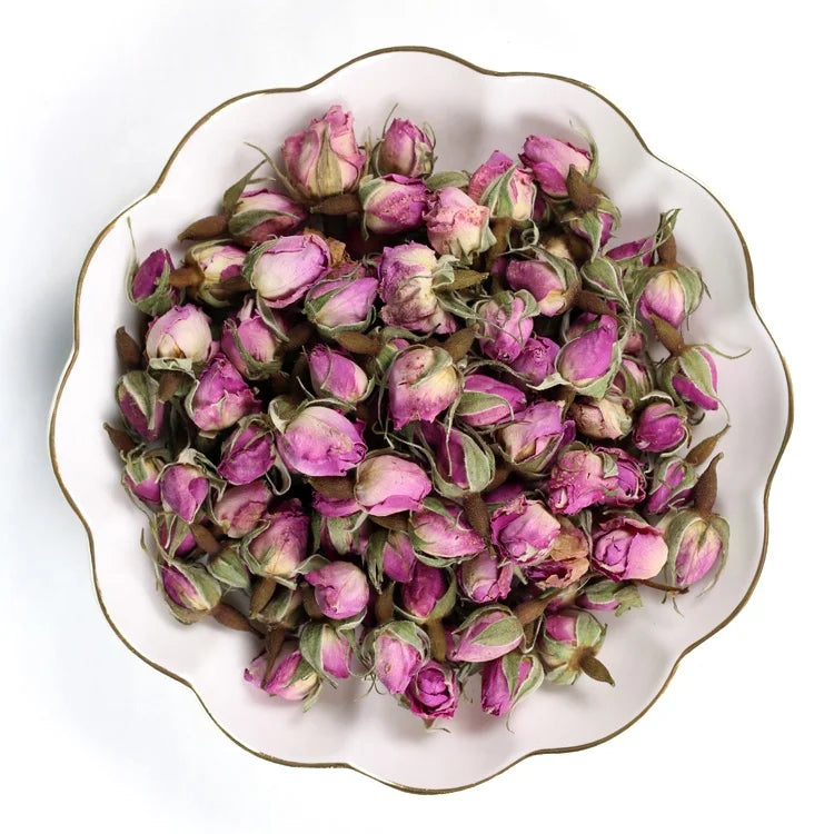 EU Standard Organic Dried Pink Rose Bud Top Quality Flower Herbal Tea Rose Flower Tea