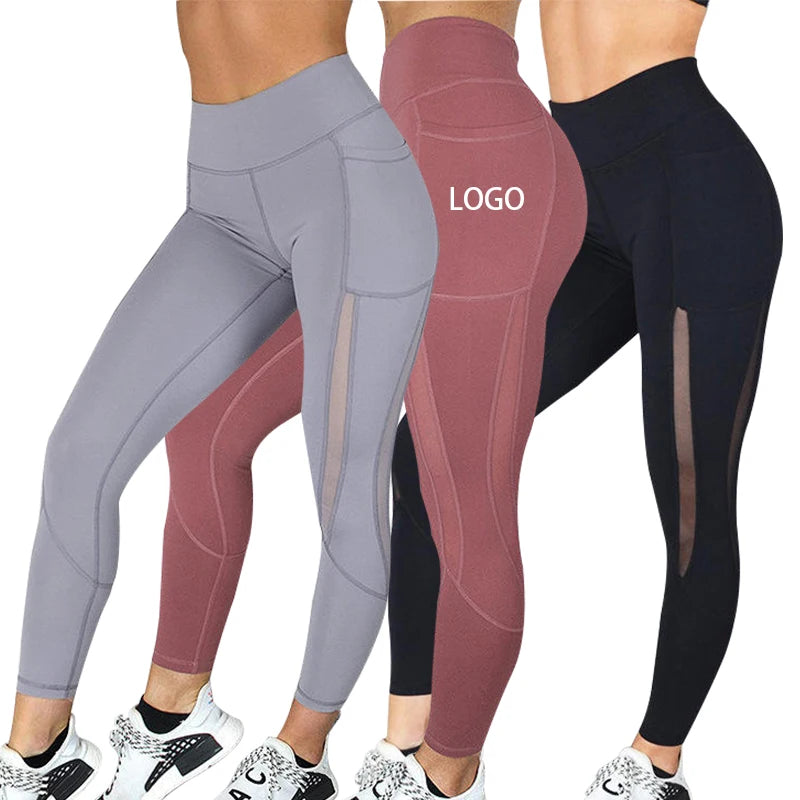 Cheap Sport Leggings Women High Waist Fitness Leggings With Pockets Gym Leggings Women Clothing