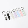 Engrave Logo Steel Ultra-thin Foldable Hand Toe Nail Clippers Cutter With Keychain Cutter Trimmer Silver Nail Tool Kit Key Ring