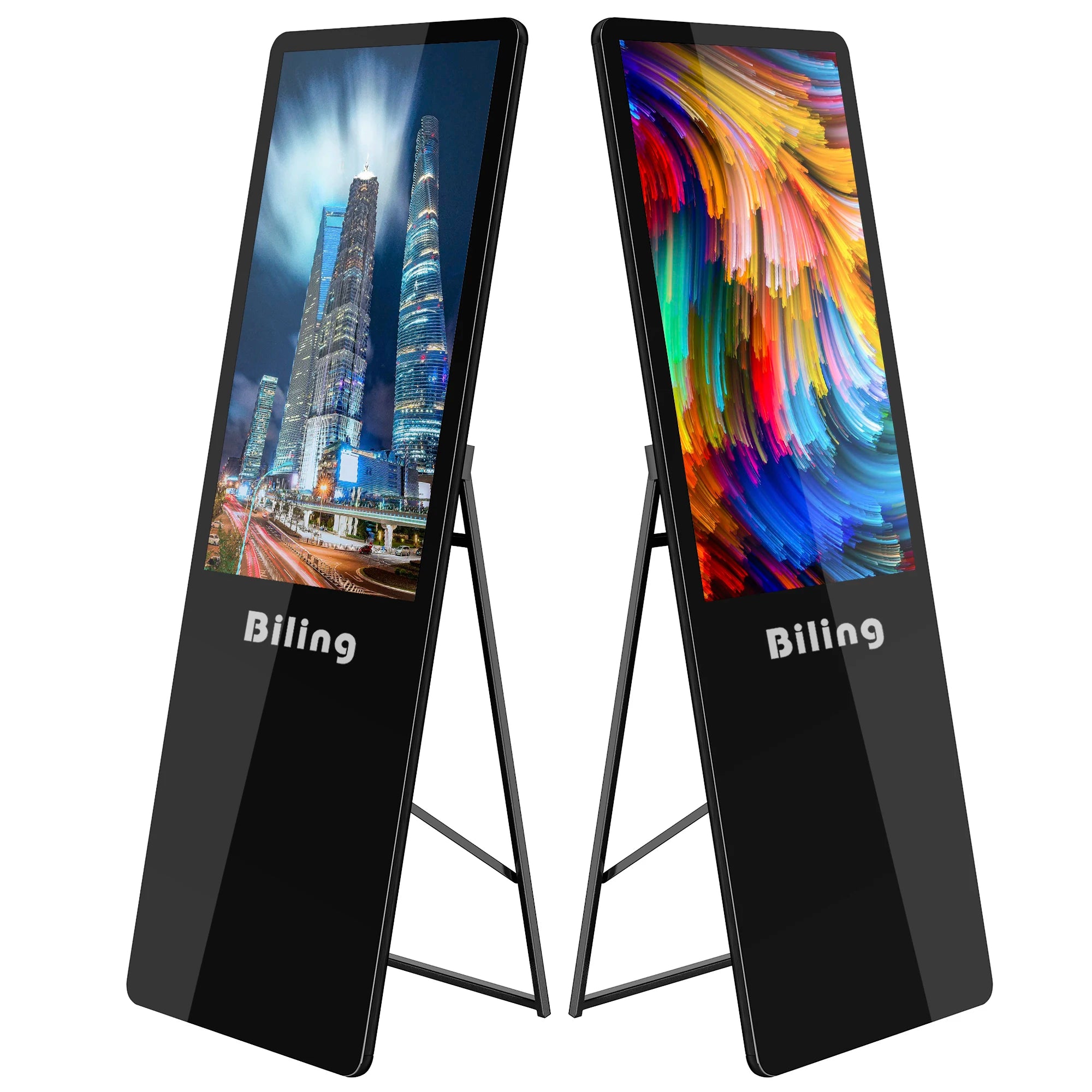 55inch Indoor Floor Standing Advertising Media Displayer 1920x1080 Android Window Standalone Digital Signage