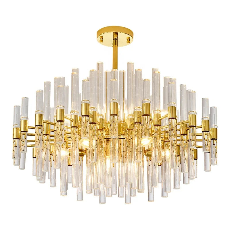 Light Luxury Living Room Simple Restaurant Bedroom Lustre High End  Villa Atmospheric Lamp Modern Crystal Chandelier