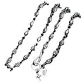 BOCAI New Trend 4mm S925 Silver Retro Fashion Cross Anchor Clavicle Link Chain Personalized Party Necklace for Men and Women