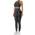 Custom Logo Reversible Waterproof Gym Fitness Sets Women Seamless Tight High Waist Scrunch Butt Workout Sports Leggings Set