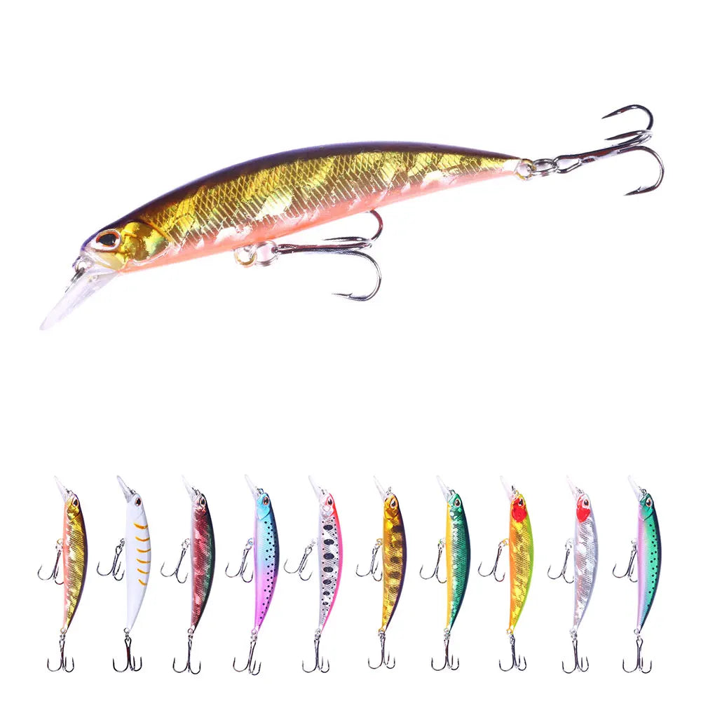 9CM 13G Sinking Minnow Lure with Nickle Treble Hooks Lure Bass Fishing Bait Plastic Hard Lures