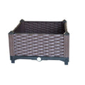 Factory Wholesale Square Plastic Raised Garden Bed Outdoor Deepened Planting Box for Home with Vegetable and Flower Features