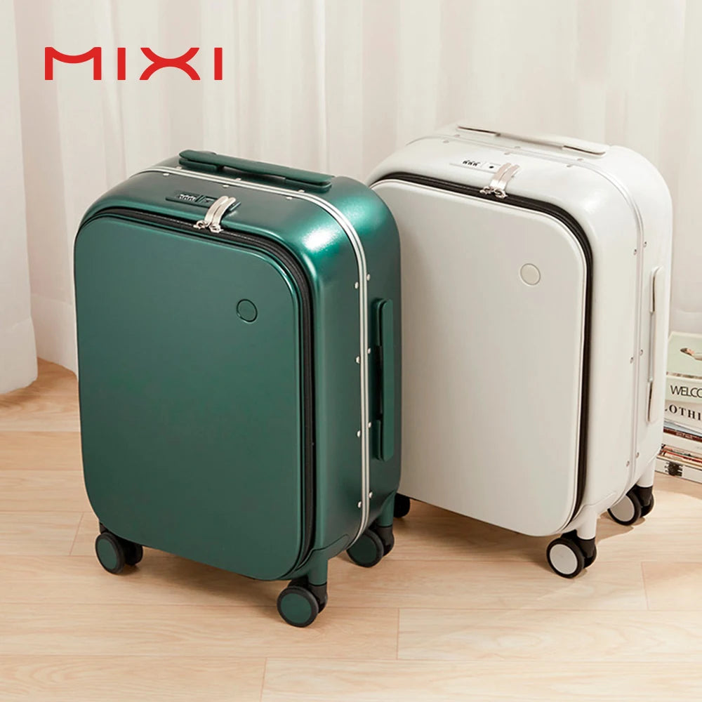 MIXI Stylish Lightweight PC Hard Case Luggage Trolley Travel Suitcase Aluminum Frame Carry Ons Luggage